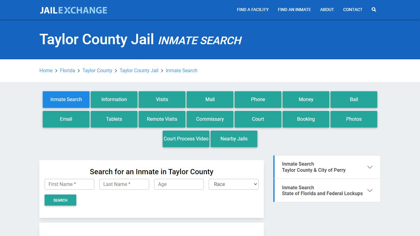 Taylor County Jail, FL Inmate Search: Roster & Mugshots